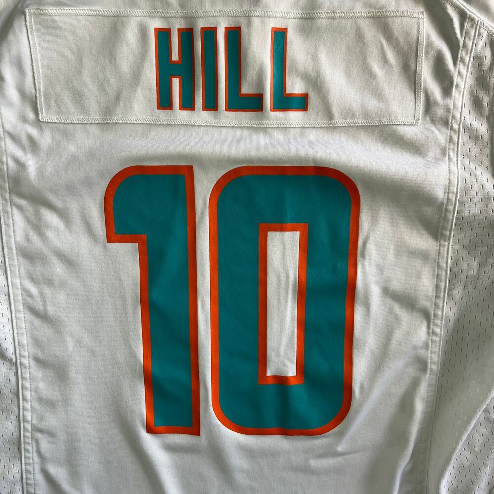 Nike Miami Dolphins Tyreek Hill #10 NFL On Field Jersey White Men’s Medium - Picture 3 of 16